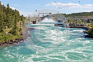 Whitehorse hydro power dam spillway Yukon Canada