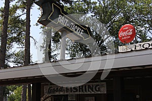 Whitehouse, TX - June 22, 2023: Bait Shop at the Boulders on Lake Tyler in Whitehouse TX