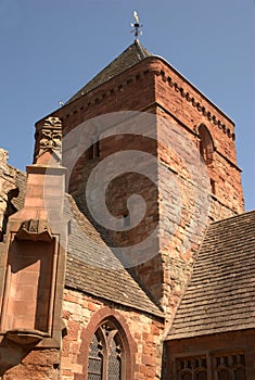 Whitekirk 12th century church tower in East Lothian