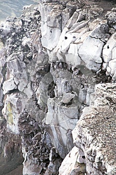 Whitened stones on a cliff volcano Masaya photo