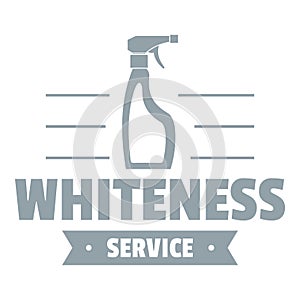 Whiteness service logo, simple gray style photo