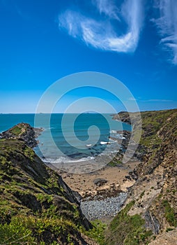 Whitesands Bay beach and cliffs, Wales