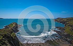 Whitesands Bay beach and cliffs, Wales