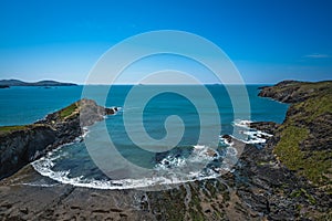 Whitesands Bay beach and cliffs, Wales