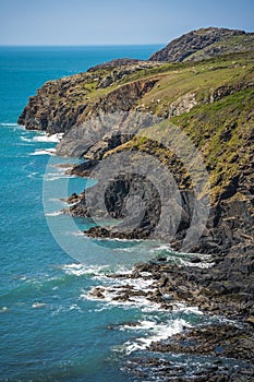 Whitesands Bay beach and cliffs, Wales