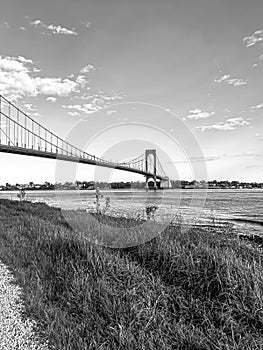 Whitestone Bridge in background at Ferry Point Park.