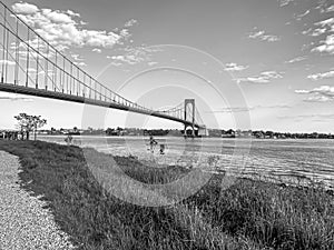 Whitestone Bridge in background at Ferry Point Park.