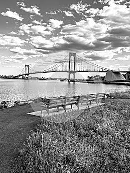 Whitestone Bridge in background at Ferry Point Park.