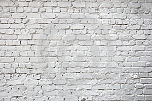 Whitewashed brick city wall for background