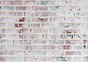 Whitewashed brick wall