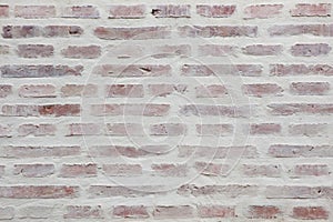 Whitewashed brick wall. Background texture