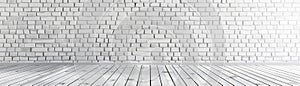 Whitewashed brick wall texture background