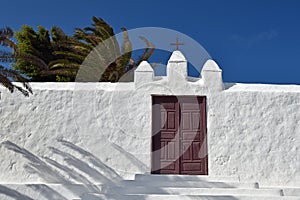 Whitewashed church walls in Femes Lanzarote photo