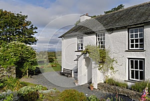 Whitewashed country cottage