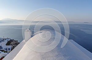 Whitewashed Cycladic house in Oia