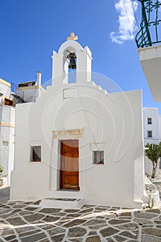 Whitewashed Greek chapel