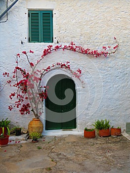 Whitewashed Greek house