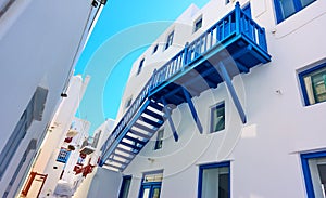 Whitewashed houses of Mykonos
