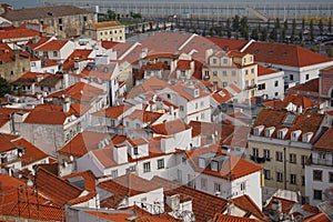 Whitewashed houses with red roofs