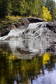 Great Conglomerate Falls Autumn - Michigan