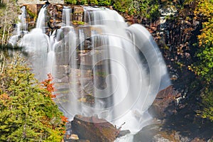 Whitewater Falls  North Carolina  USA in the autumn