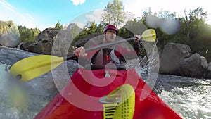 Whitewater kayaking