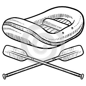 Whitewater rafting insignia