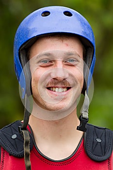 Whitewater Rafting Prepared Man Portrait