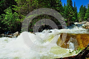 Whitewater in rocky mountains national park, Colorado