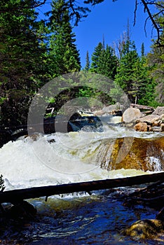 Whitewater in rocky mountains national park, Colorado