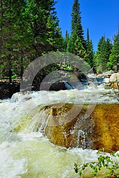 Whitewater in rocky mountains national park, Colorado