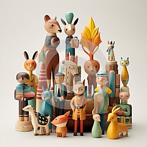 Whittled Whimsy: Delicate Wooden Figurines Sprung to Life through a Carver's Hands