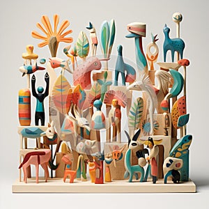 Whittled Whimsy: Delicate Wooden Figurines Sprung to Life through a Carver's Hands