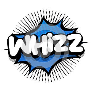 whizz Comic book explosion bubble vector illustration