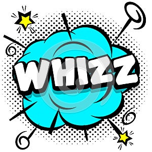 whizz Comic bright template with speech bubbles on colorful frames