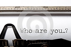 Who are you? photo