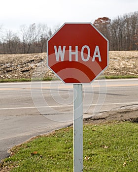 Whoa stop sign