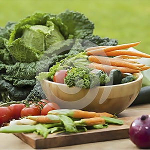 A whole bunch of healthy vegetables ready to cook