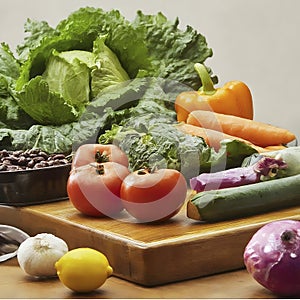 A whole bunch of healthy vegetables ready to cook