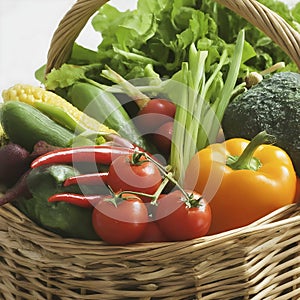 A whole bunch of healthy vegetables ready to cook