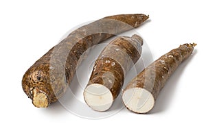 Whole Cassava root and two parts