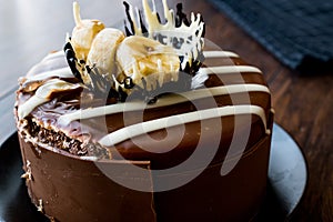 Whole Chocolate Cake with Banana