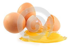 Whole and Cracked Eggs