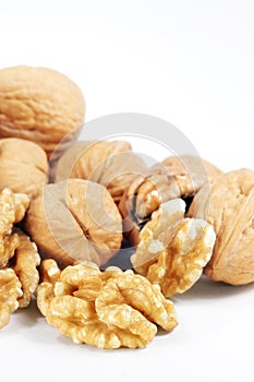 Whole and Cracked Walnuts