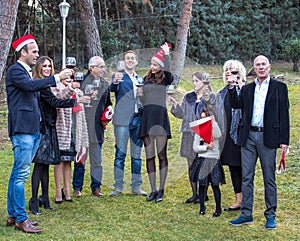 Whole family celebrating a party