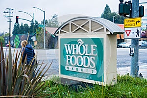 Whole Foods sign at one of their supermarkets