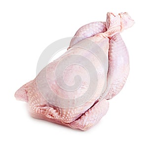 Whole fresh chicken isolated