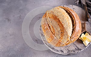 whole grain bread with flax seeds