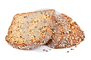 Whole grain bread slices