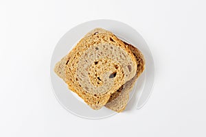 Whole grain bread slices photo